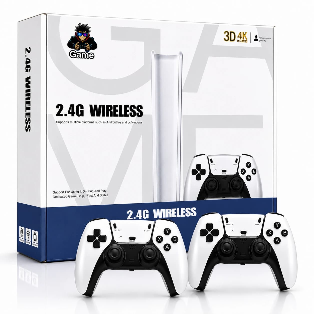 Nextronix M15 4K Retro Game Stick Console | 20,000+ Built-in Games | Dual Wireless Controllers | HDMI Plug & Play TV Gaming | Classic Arcade & Multiplayer Console